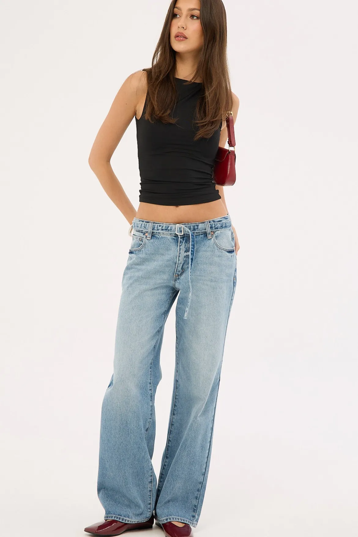 99 Baggy Belt Jean Liv Blue