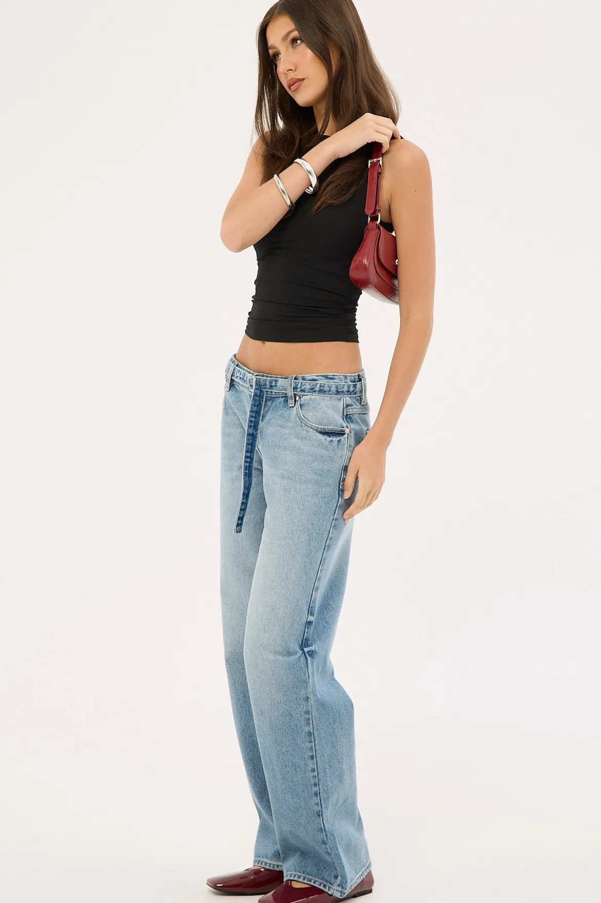 99 Baggy Belt Jean Liv Blue