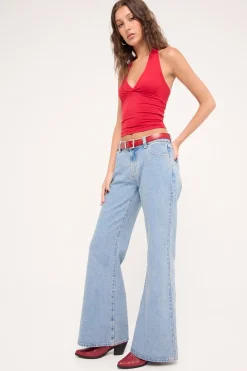 99 Baggy Jean Flare Paris Blue