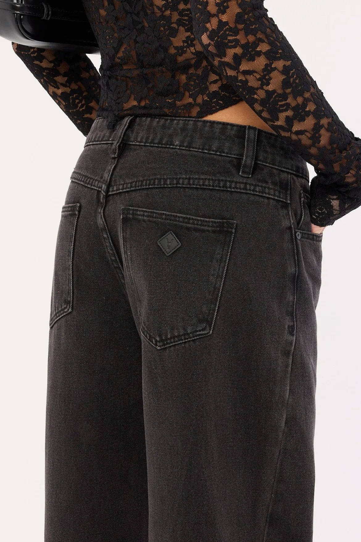 99 Baggy Low Rise Jean Heidi Black