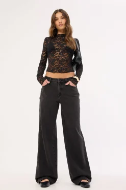 99 Baggy Low Rise Jean Heidi Black