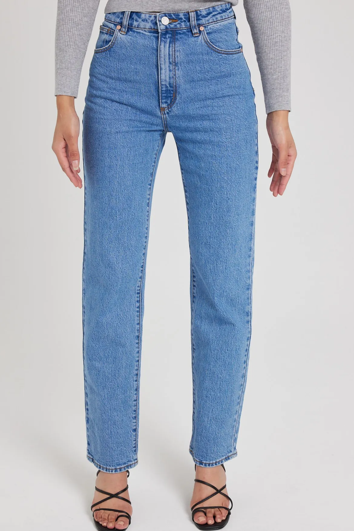94 High Waisted Straight Jean Parker Organic Blue