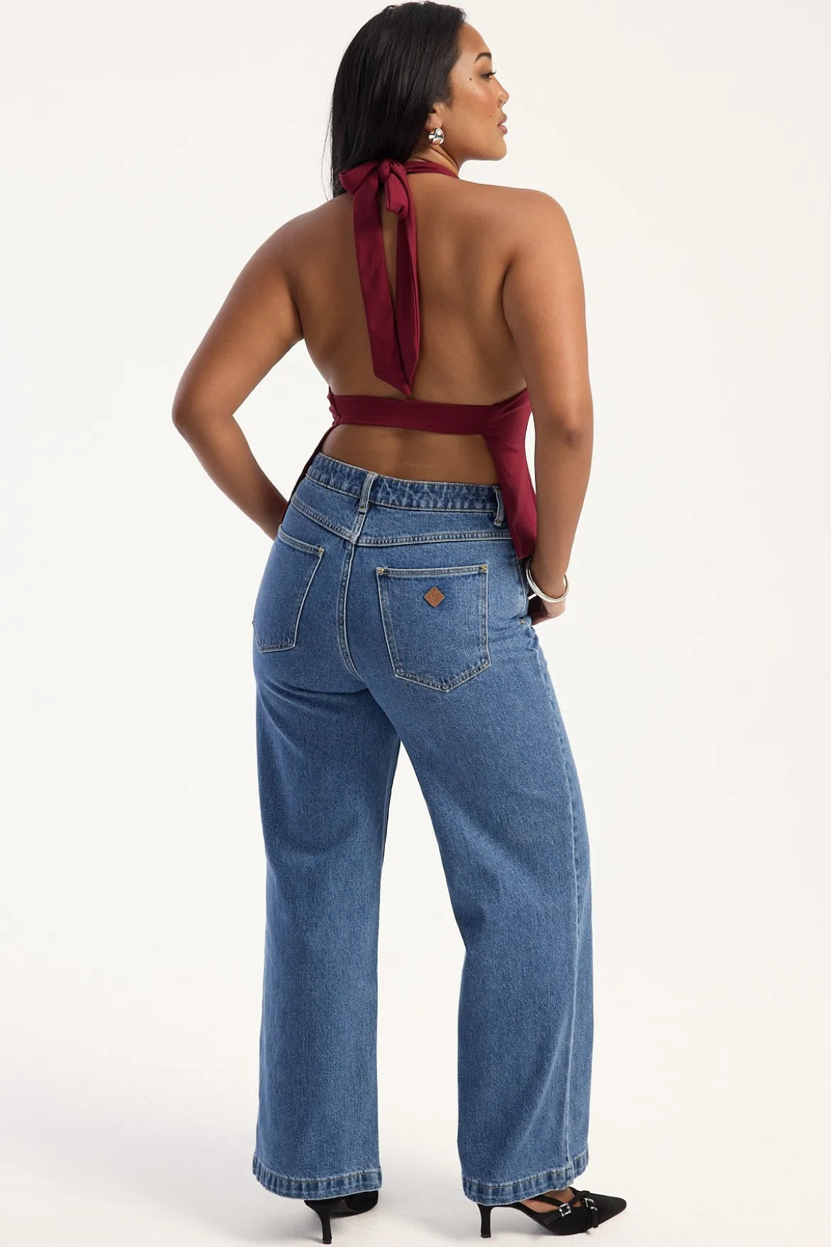94 High Wide Petite Eva Blue Organic