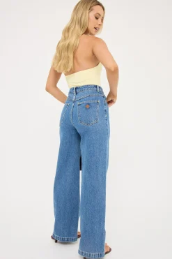 94 High Wide Petite Eva Blue Organic