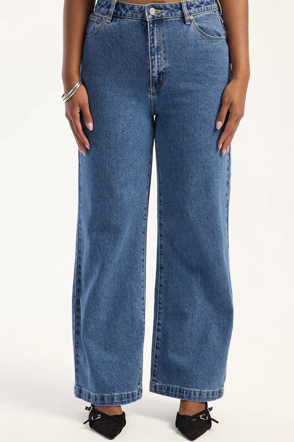 94 High Wide Petite Eva Blue Organic