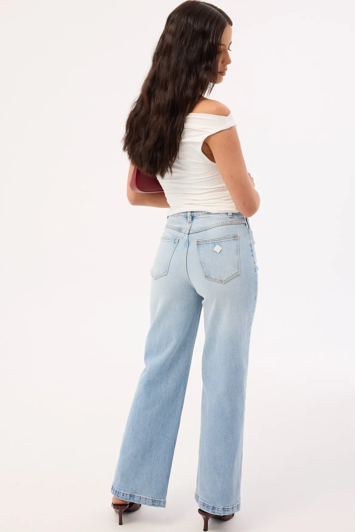 94 High Wide Petite Jean Jessie Blue