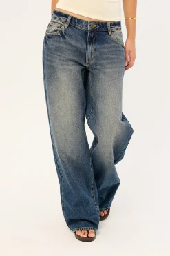 99 Low Baggy Jean Miley Bleach Blue