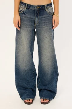 99 Low Baggy Jean Miley Bleach Blue