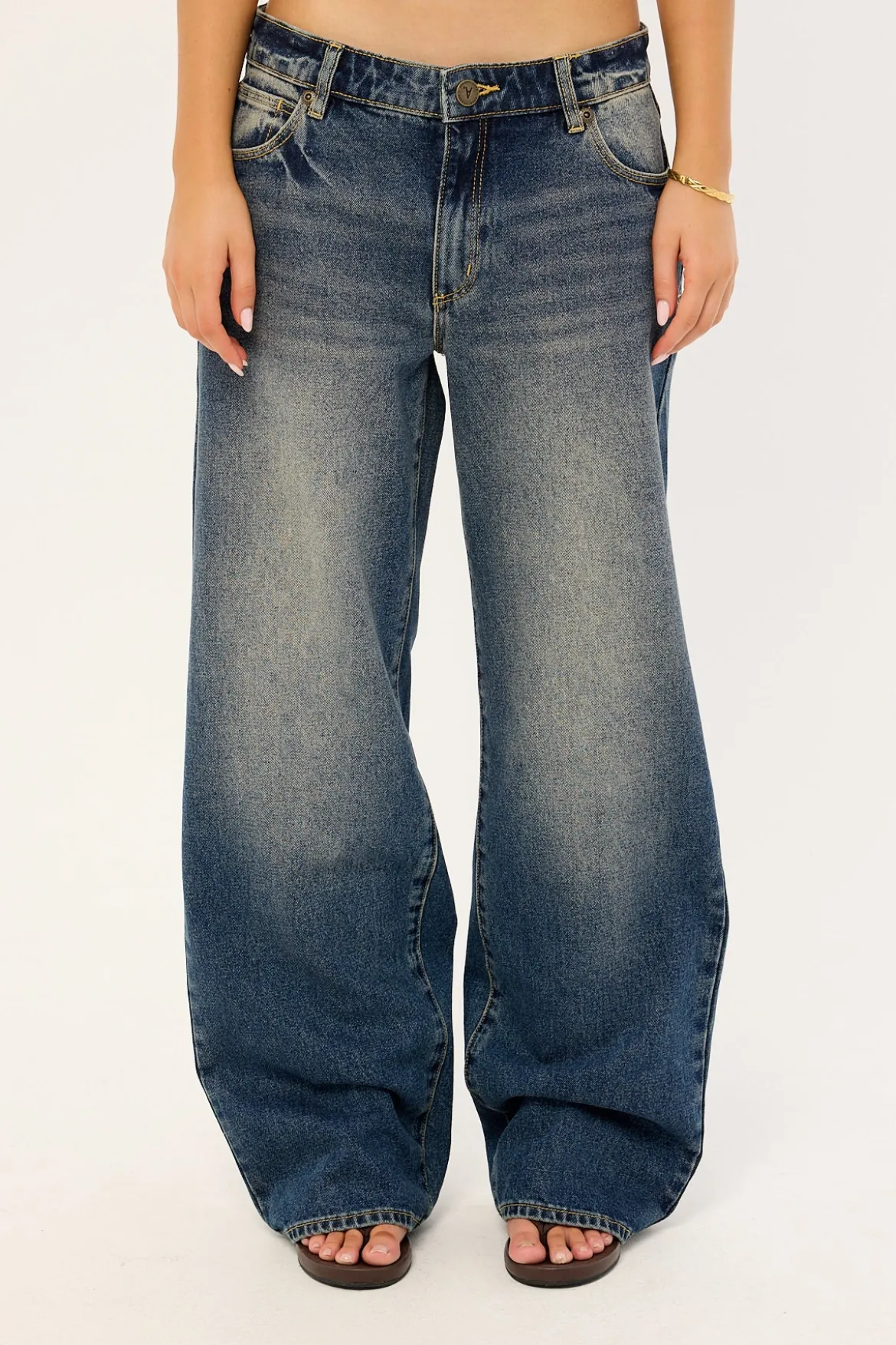 99 Low Baggy Jean Miley Bleach Blue