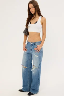 99 Low Baggy Jean Rip Dani Blue
