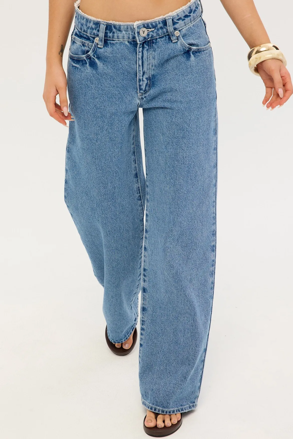 99 Low Baggy Jean Selena RCY Lace Blue