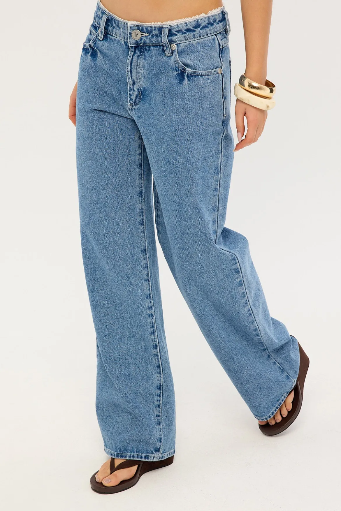 99 Low Baggy Jean Selena RCY Lace Blue