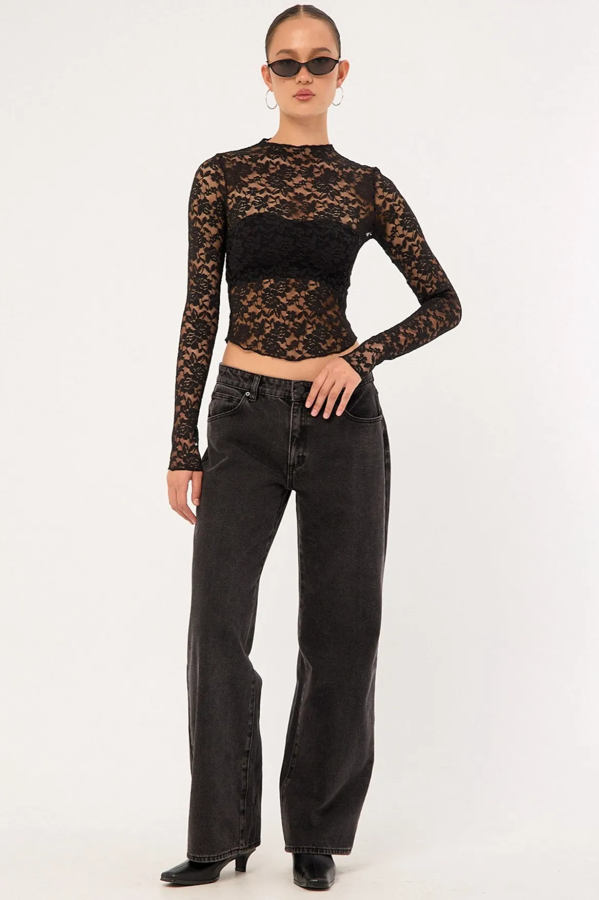 99 Low Baggy Petite Jean Heidi Black