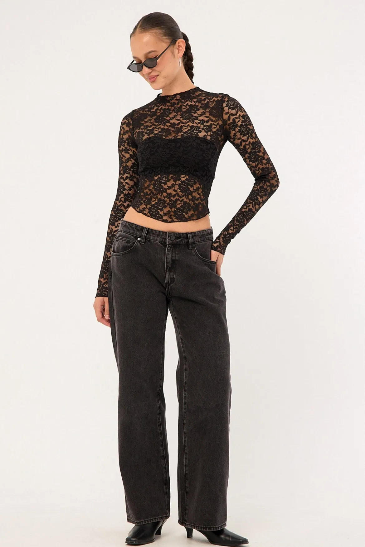 99 Low Baggy Petite Jean Heidi Black