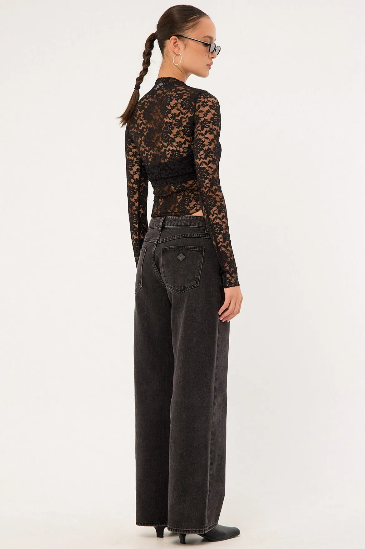 99 Low Baggy Petite Jean Heidi Black