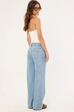 99 Low Baggy Piping Jean Paris Blue