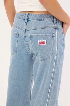 99 Low Baggy Piping Jean Paris Blue