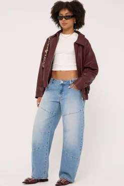 99 Low Barrel Jean Gigi Worn Blue