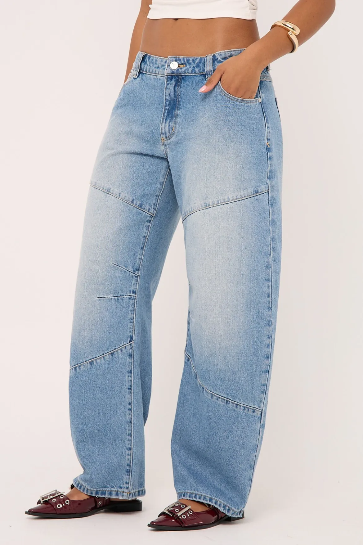 99 Low Barrel Jean Gigi Worn Blue