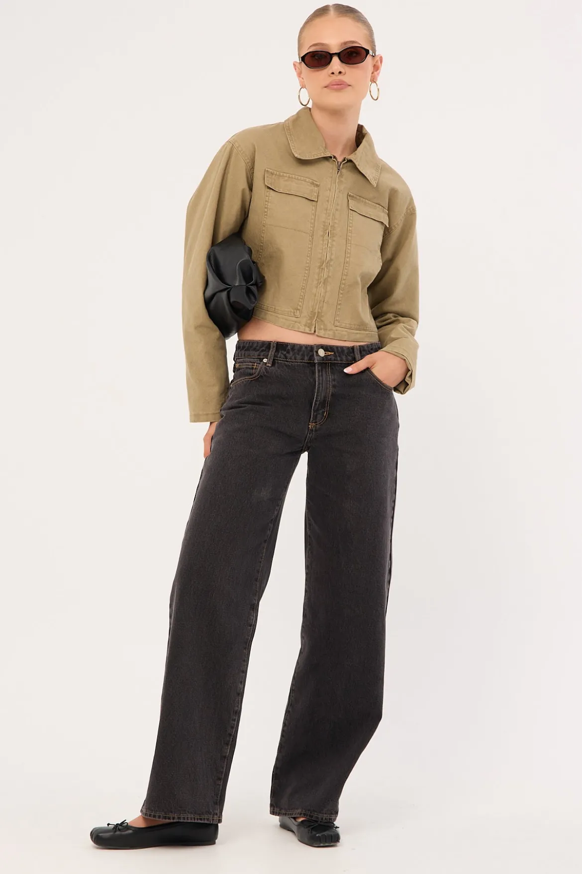 99 Low Rise Baggy Jean Cara Black Organic