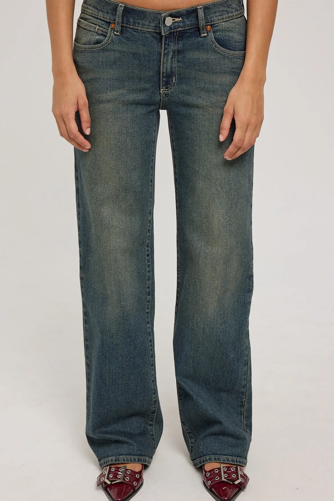 99 Low Wide Jean Frankie Green/Blue