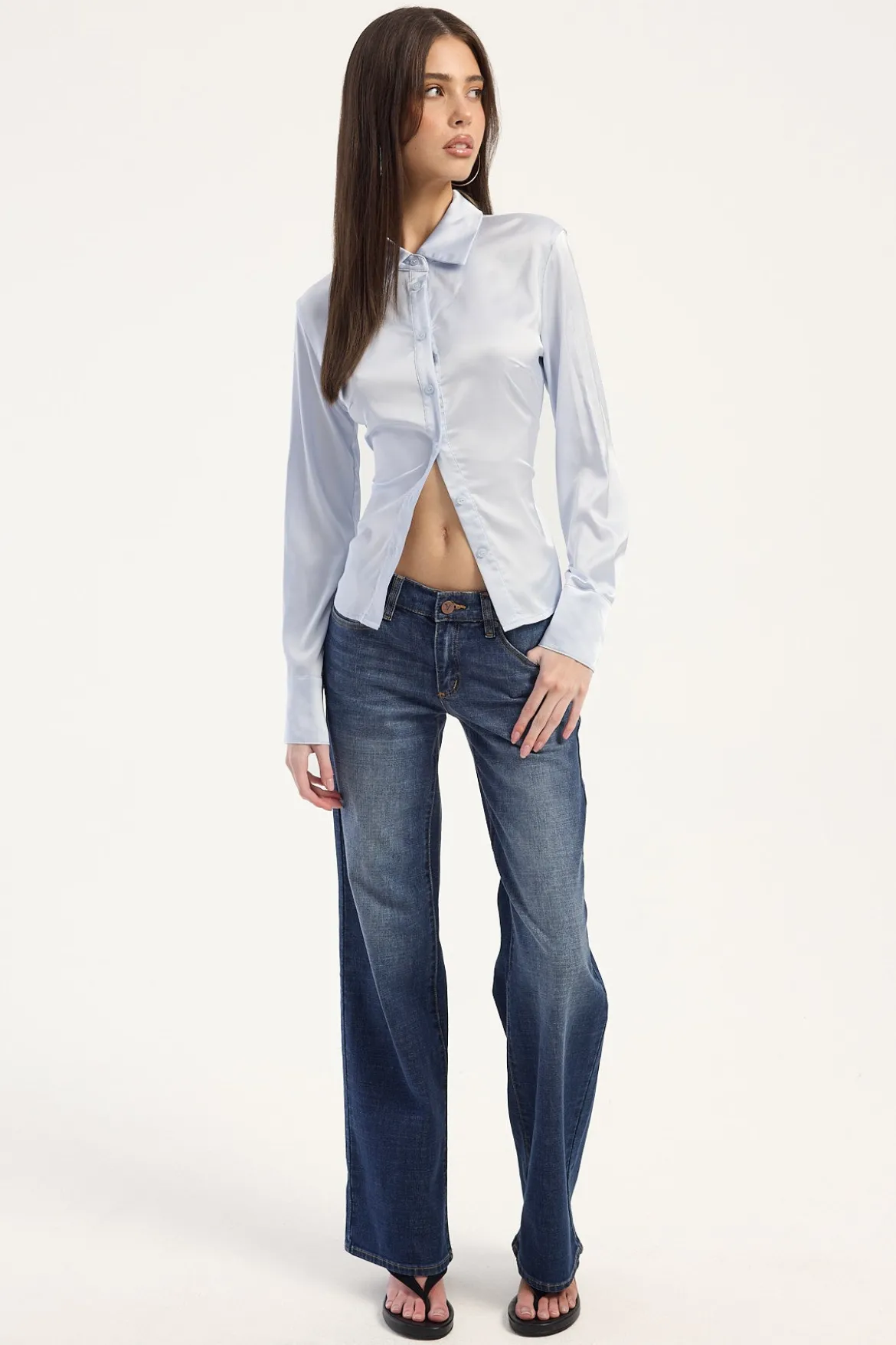 99 Low Wide Jean Paige Blue