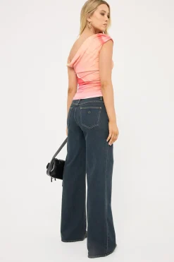 99 Low Wide Jean Rihanna Organic Dark Blue