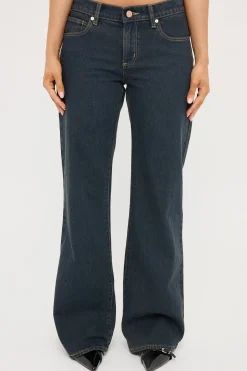 99 Low Wide Jean Rihanna Organic Dark Blue