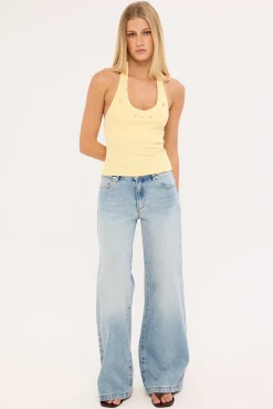 95 Low Wide Jean Stevie Washed Blue