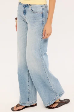 95 Low Wide Jean Stevie Washed Blue