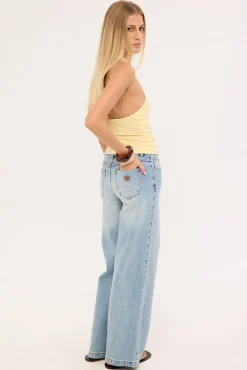 95 Low Wide Jean Stevie Washed Blue
