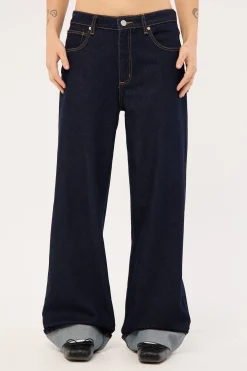 95 Mid Baggy Jean Richie Turn Up Dark Blue Denim
