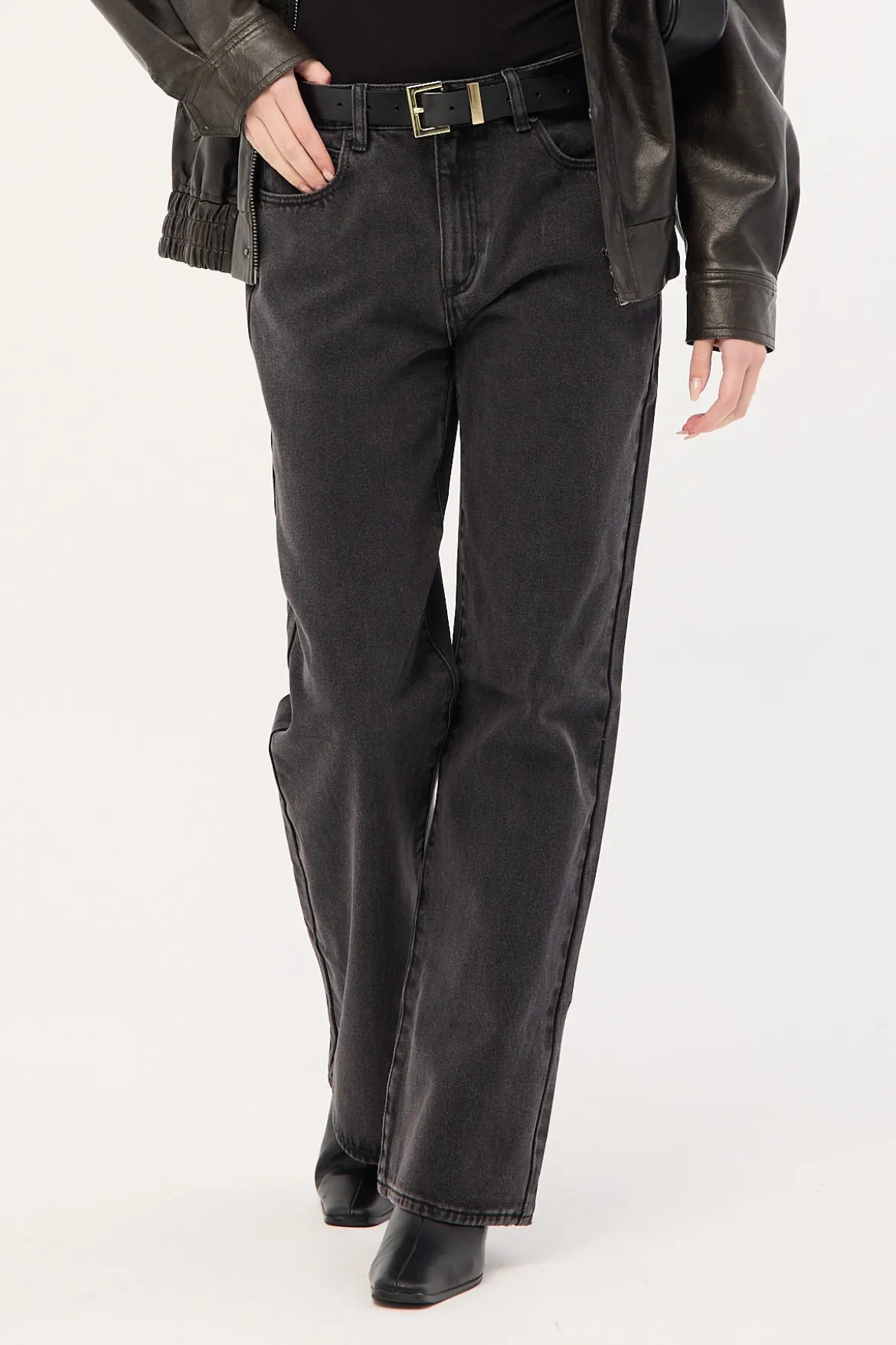 95 Mid Baggy Petite Jean Heidi Black