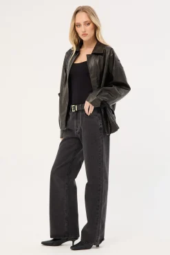 95 Mid Baggy Petite Jean Heidi Black