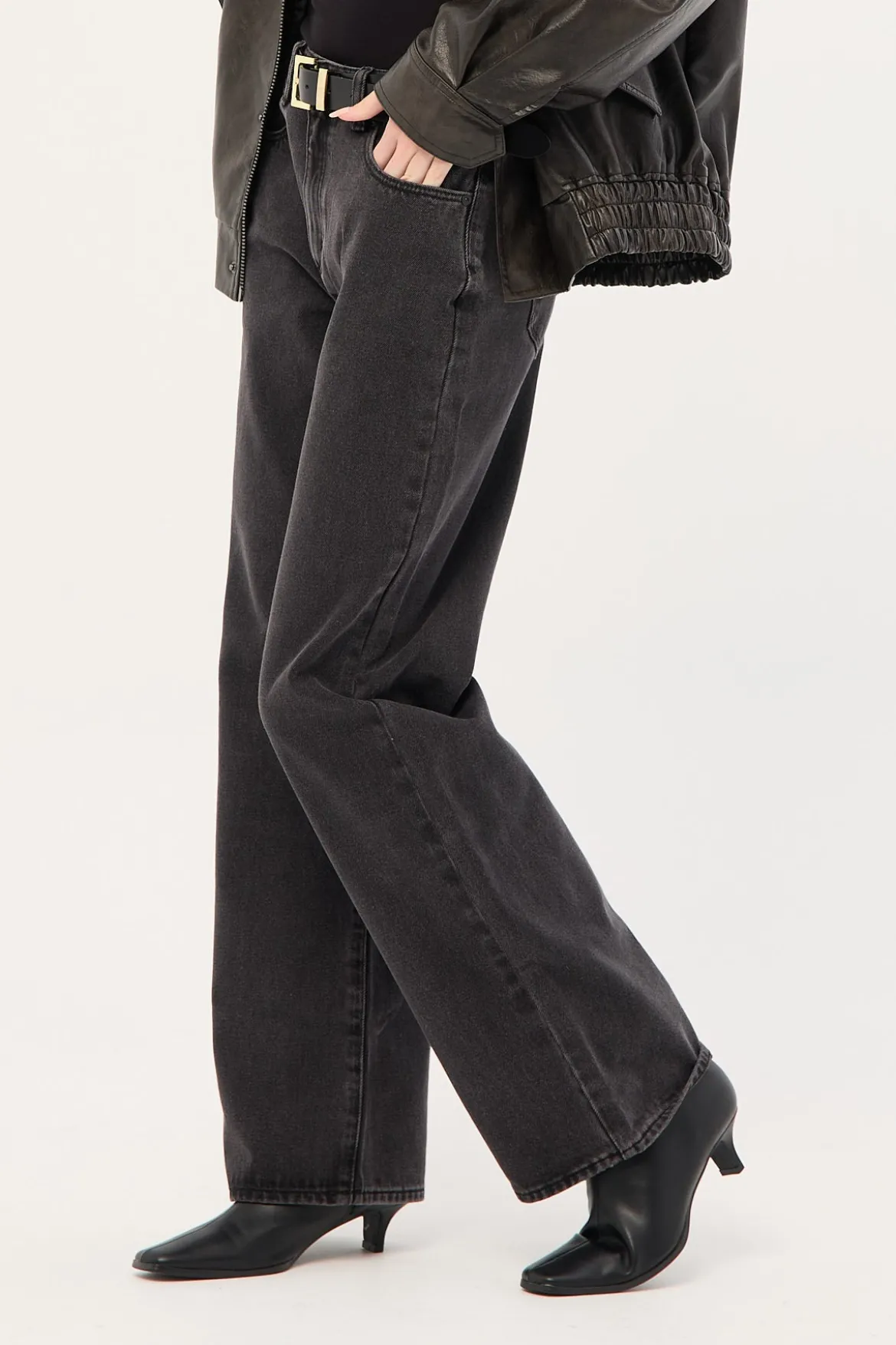 95 Mid Baggy Petite Jean Heidi Black
