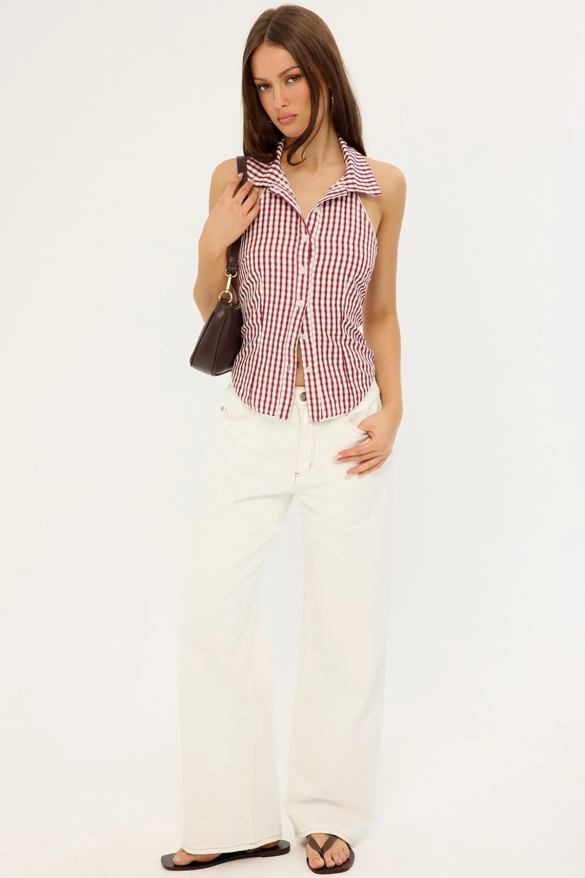 95 Mid Baggy Petite Jean White