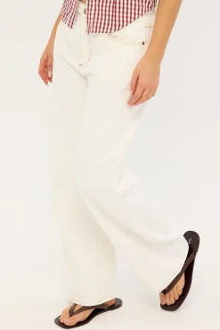 95 Mid Baggy Petite Jean White