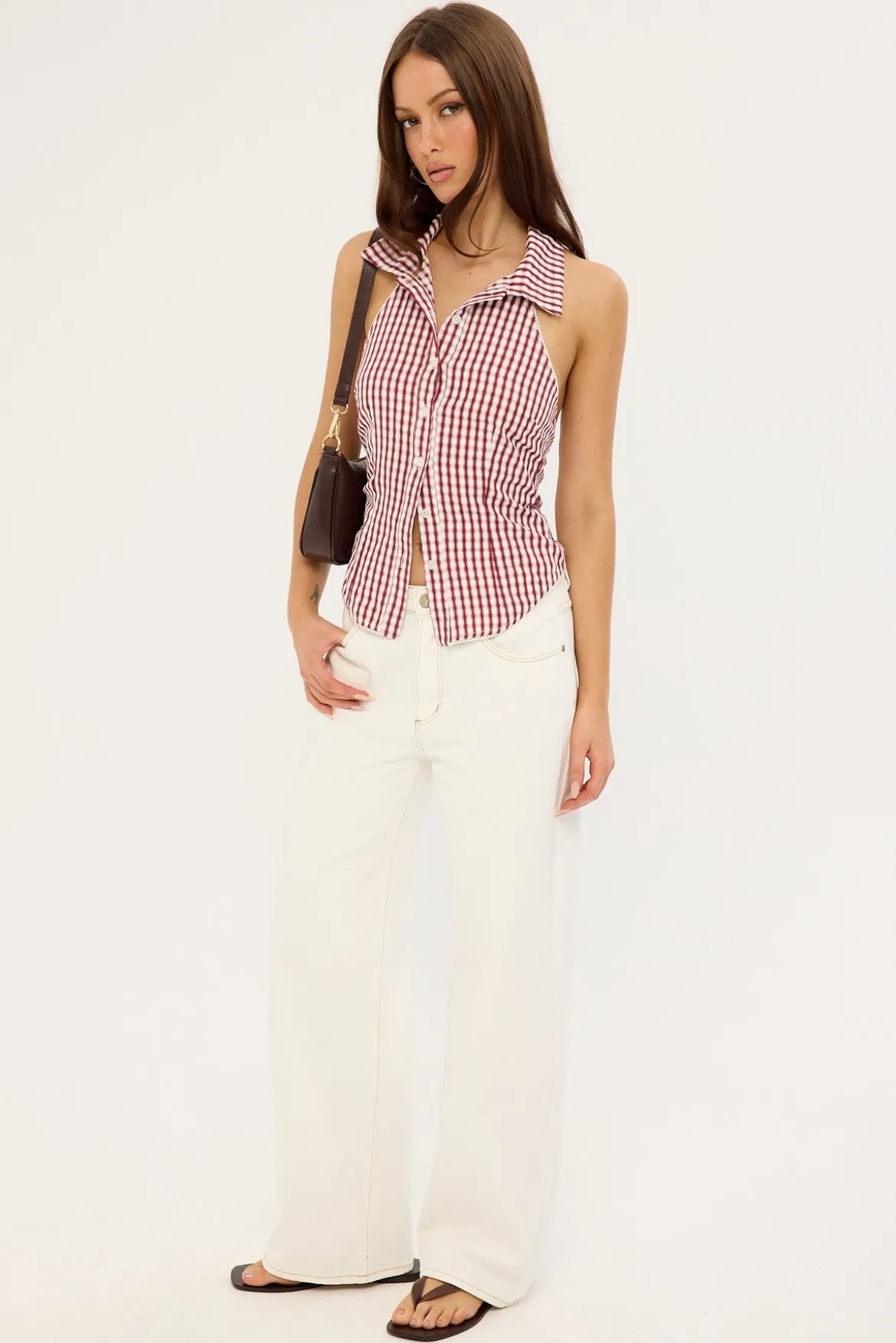 95 Mid Baggy Petite Jean White