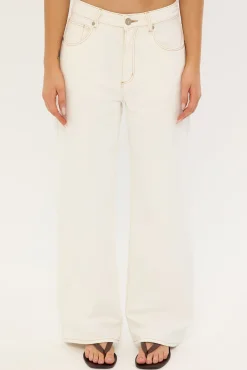 95 Mid Baggy Petite Jean White