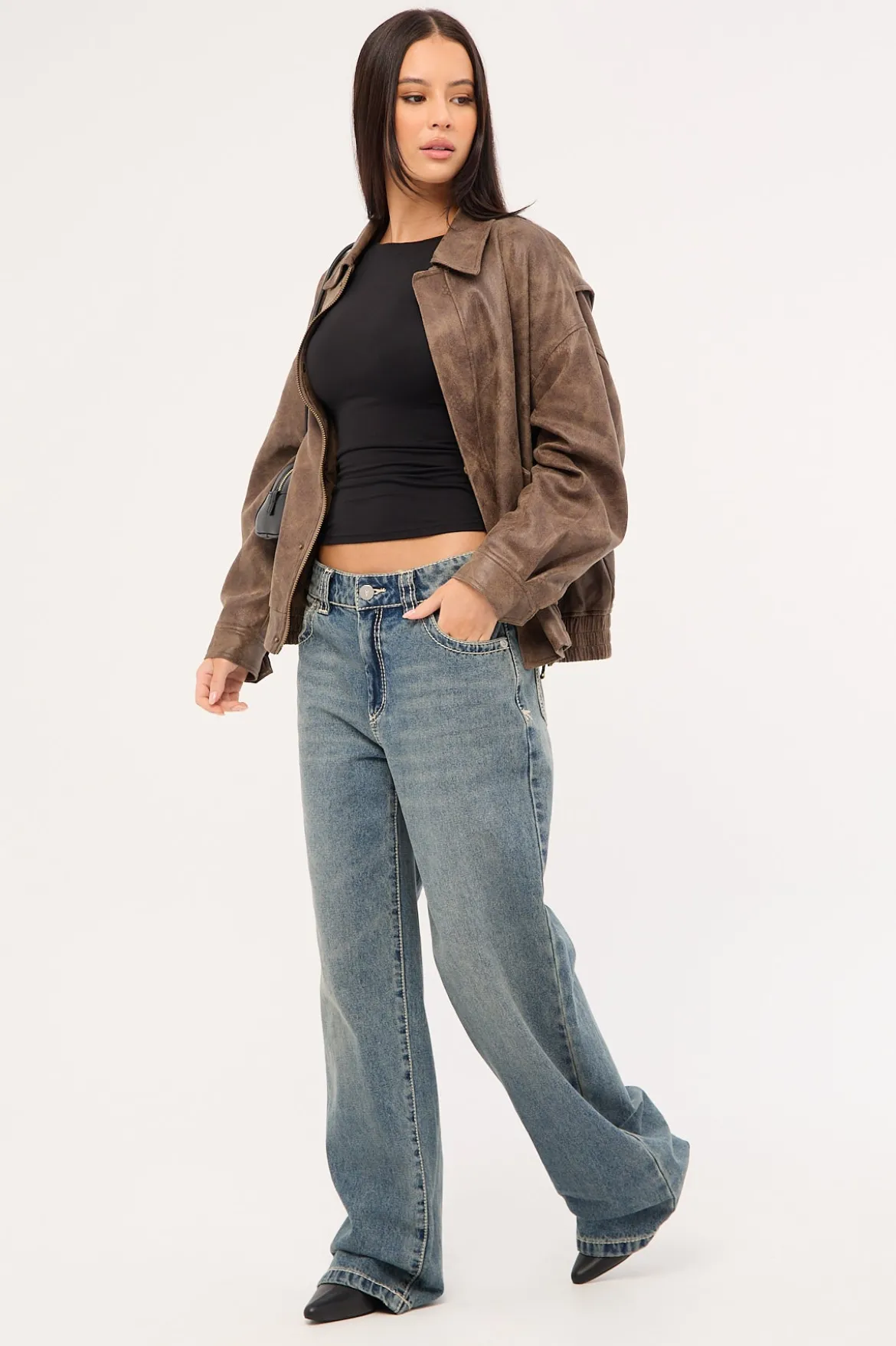 95 Mid Rise Baggy Jean Amber Washed Blue