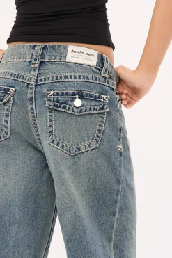 95 Mid Rise Baggy Jean Amber Washed Blue