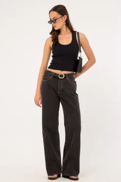 95 Mid Rise Baggy Jean Cara Organic Black