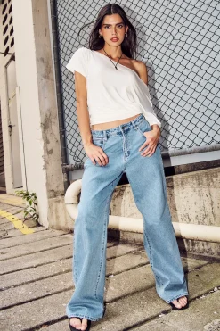95 Mid Rise Baggy Jean Gigi Blue