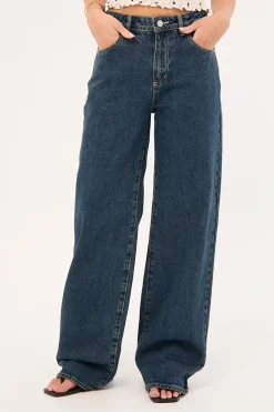 95 Mid Rise Baggy Jean Lola Deep Blue