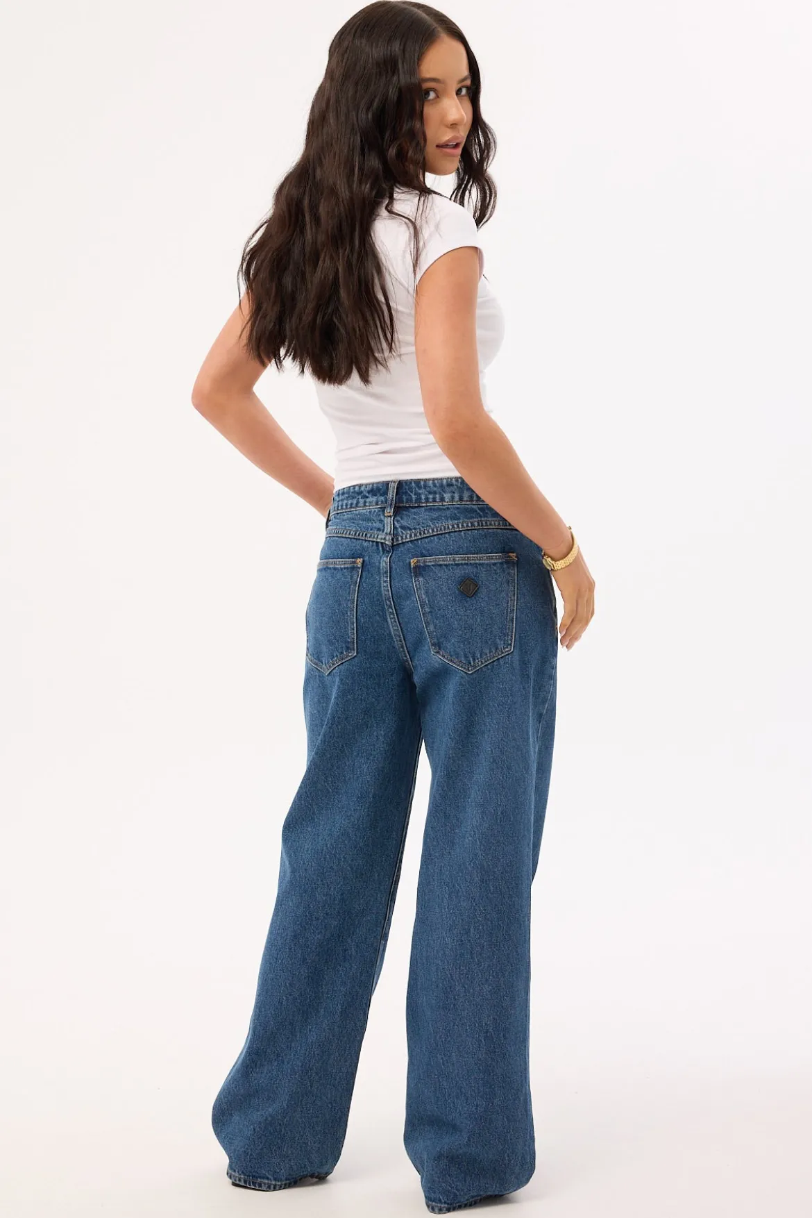 95 Mid Rise Baggy Petite Jean Bella Blue