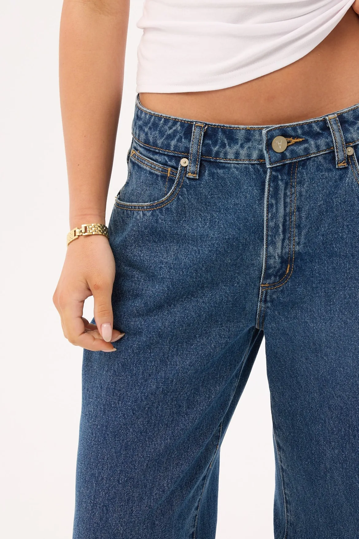 95 Mid Rise Baggy Petite Jean Bella Blue