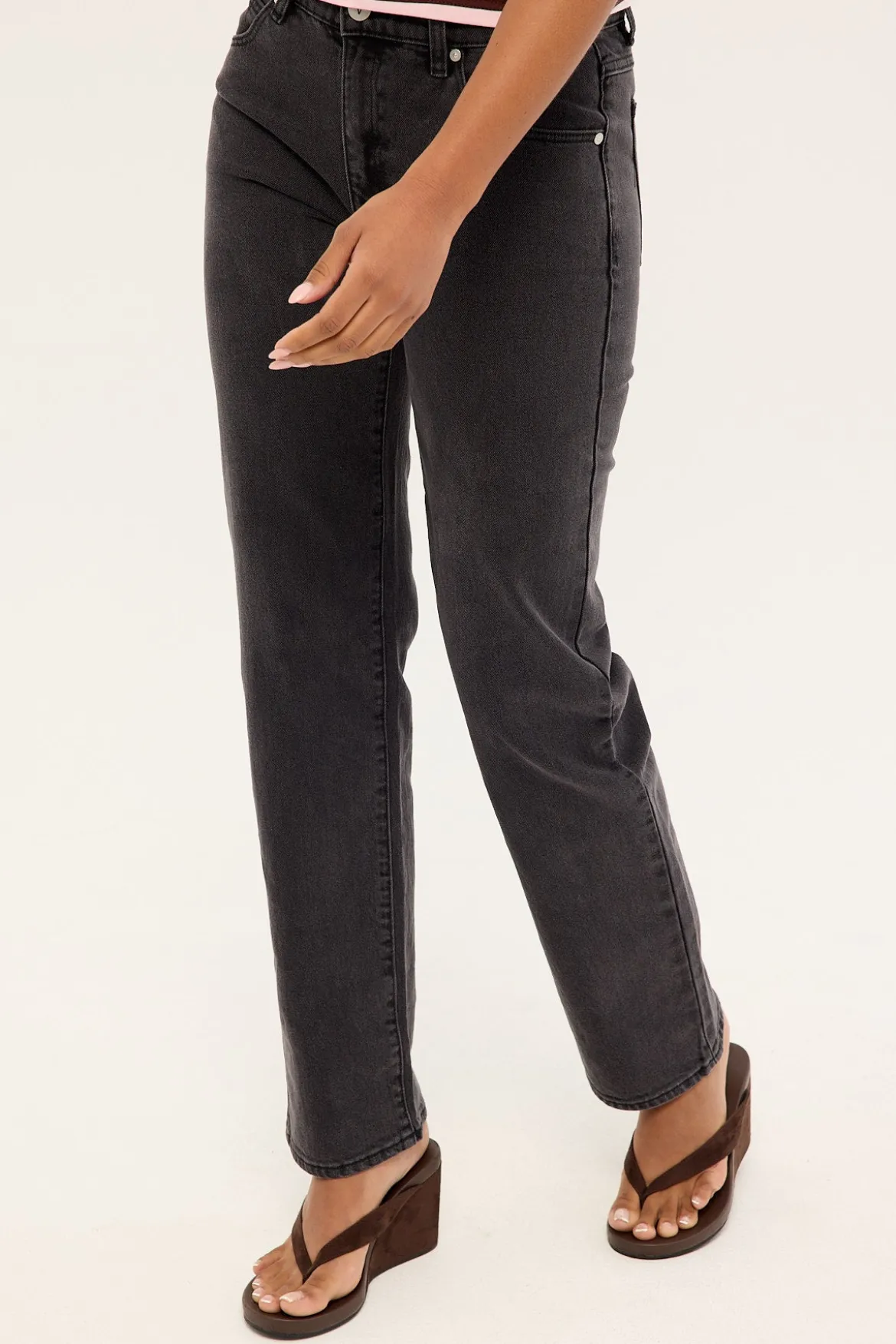 95 Mid Straight Jean Sophie Black