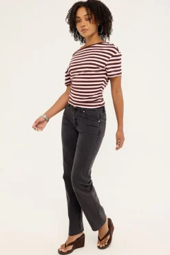 95 Mid Straight Jean Sophie Black