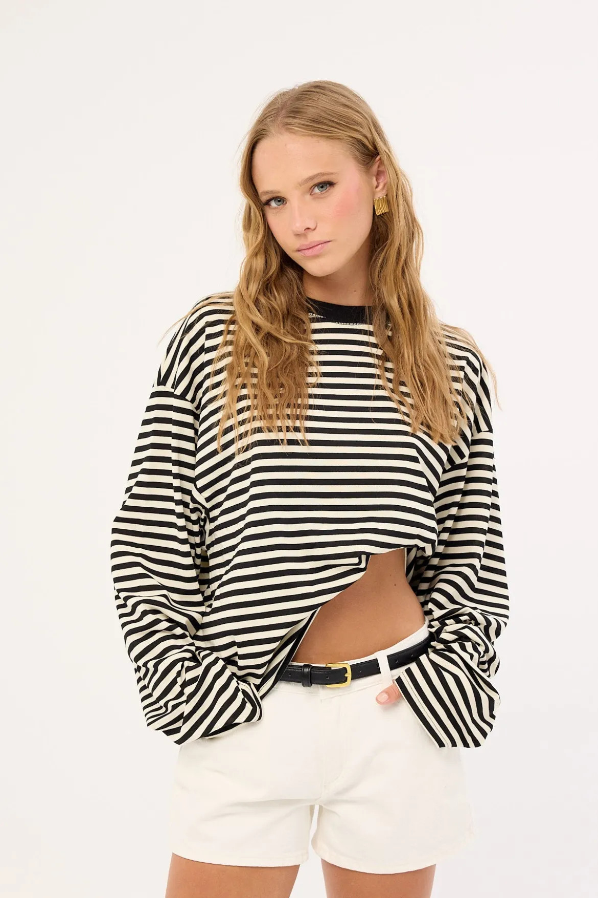 95 Relaxed Denim Short White