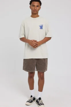 91 Wide Cord Beachshort Pigment Coffee